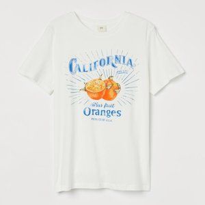 H & M California Oranges Printed T